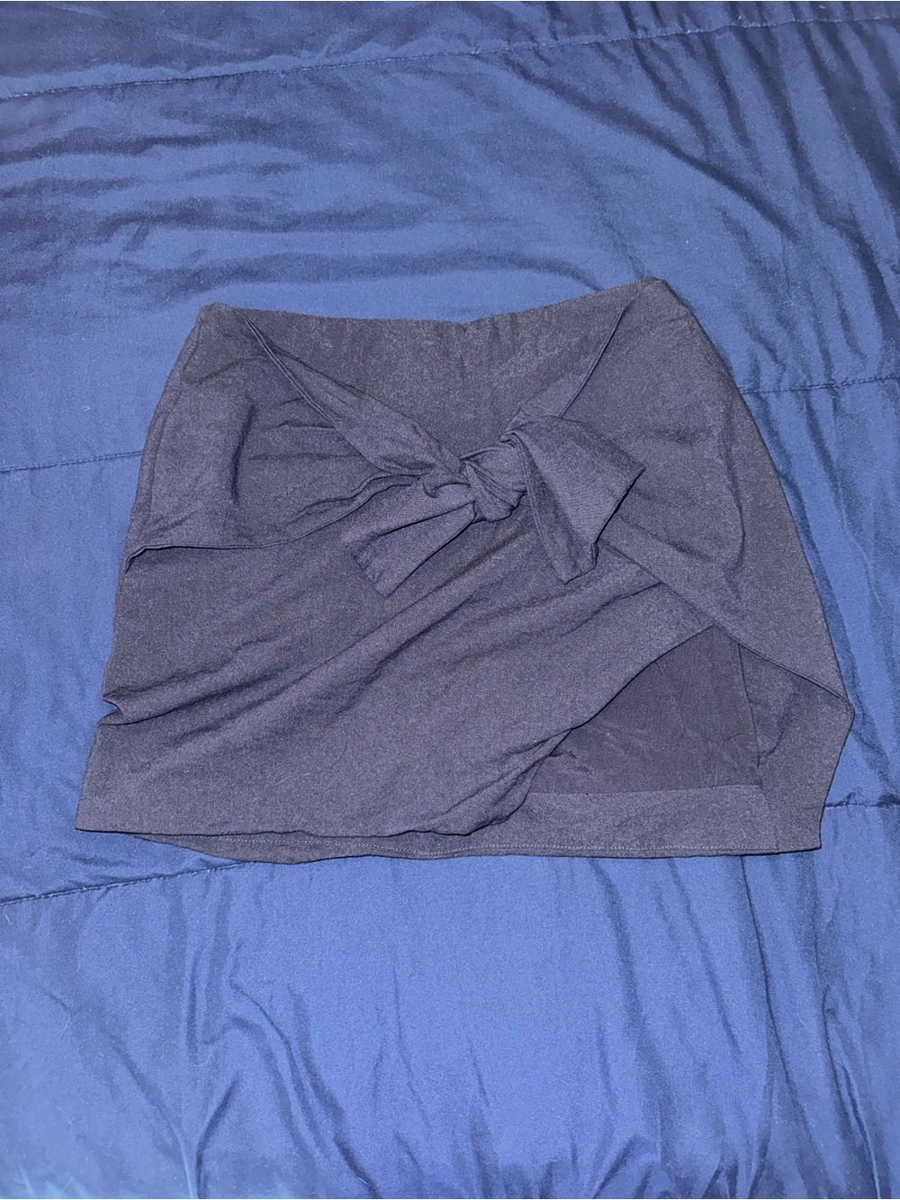 REVOLVE Black Twist-Knot Mini Skirt